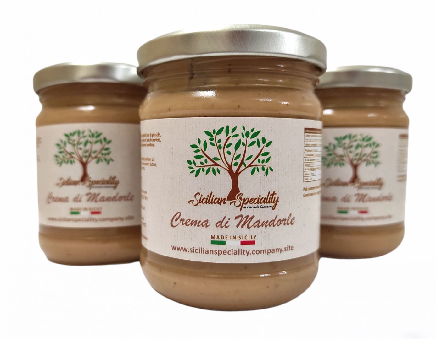 Crema di Mandorle di Sicilia nr.3 vasetti da 190 gr