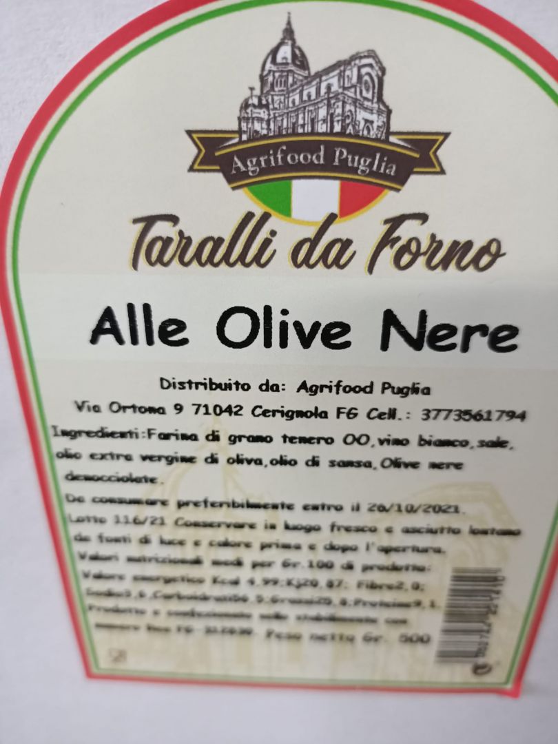 Taralli alle Olive Nere - 400g